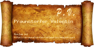 Praunstorfer Valentin névjegykártya